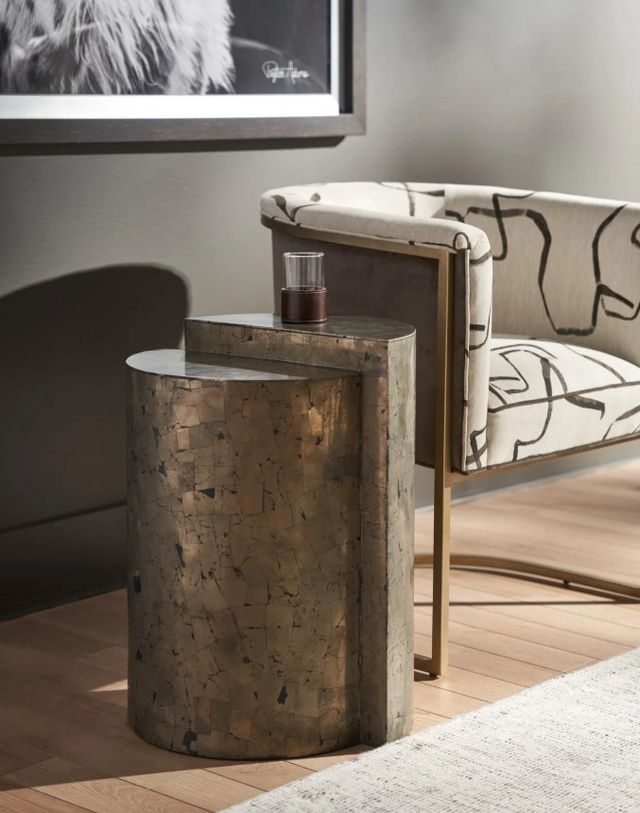 Universal Explore Home™ New Modern Cosmo Pyrite End Table-1