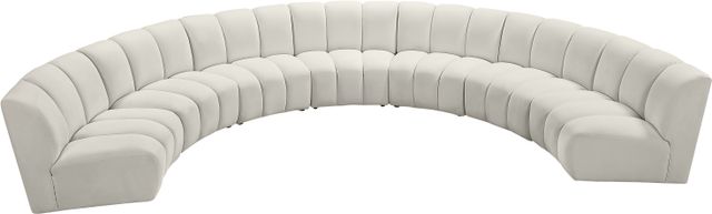Meridian Furniture Infinity 7-Piece Cream Upholstered Modular Sectional-1