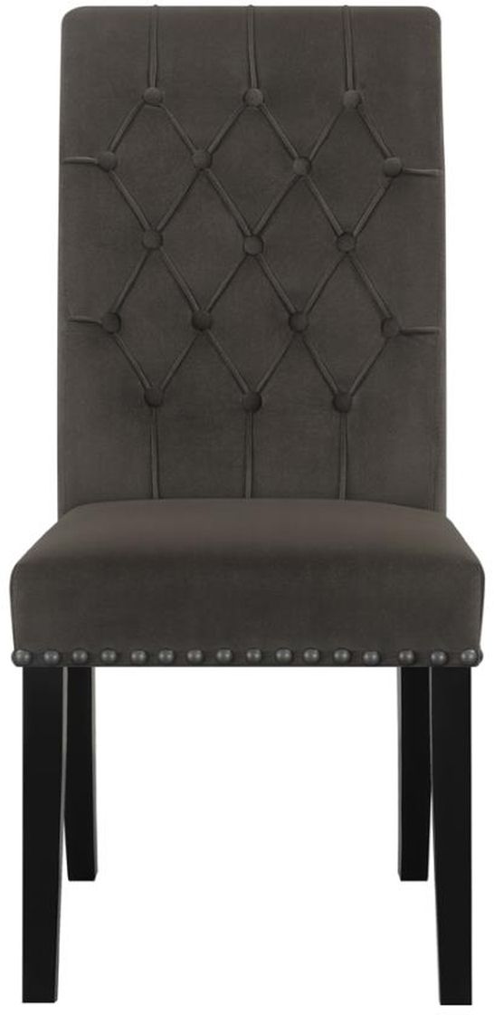 Coaster® Alana 2-Piece Brown Upholstered Tufted Side Chairs-1