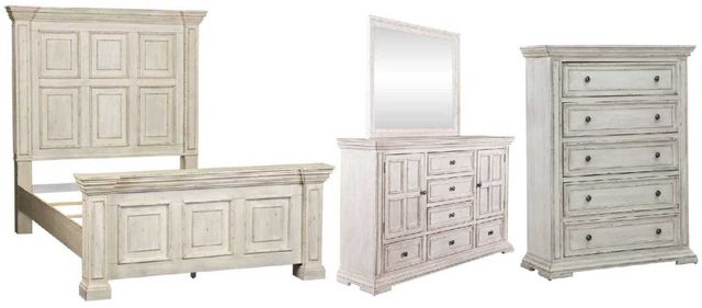 Liberty Furniture Big Valley 4-Piece Whitestone Queen Bedroom Set with Chest-0