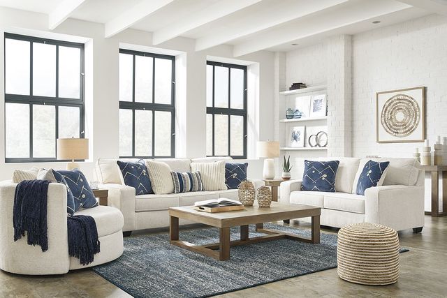 Ashley® Padova Ivory Swivel Accent Chair-4