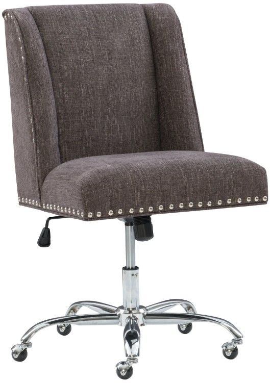Linon Draper Charcoal Office Chair-1