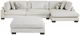 Homelegance® Tinley 4-Piece Beige Modular Sectional with Chaise and Ottoman-2