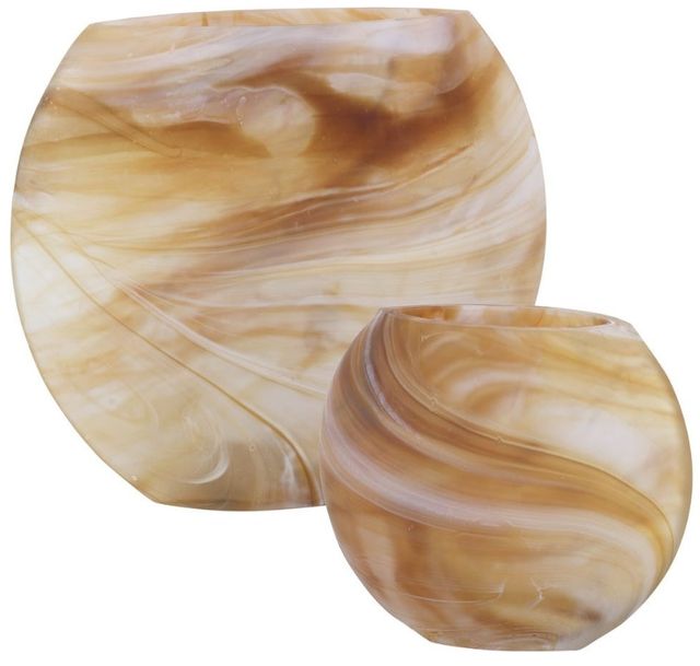 Uttermost® Fusion 2-Piece Caramel Vase Set-2