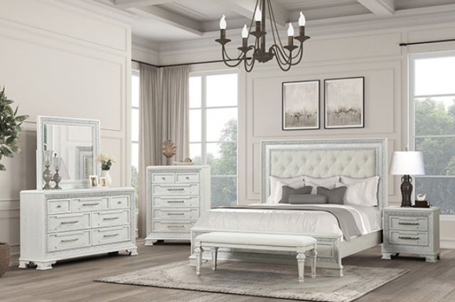 Furniture of America® Stella Mia Creamy White Bench-1
