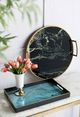 A & B Home Black/Gold Marble Decorative  Tray-4