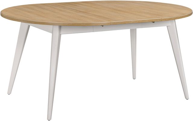 aspenhome® Astoria Brown Extendable Round Dining Table with Pearl Base-3
