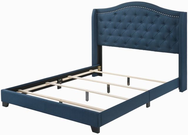 Coaster® Sonoma Navy Blue Camel Back Queen Bed-3