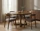 International Furniture Direct Silver Brown Round Dining Table-1