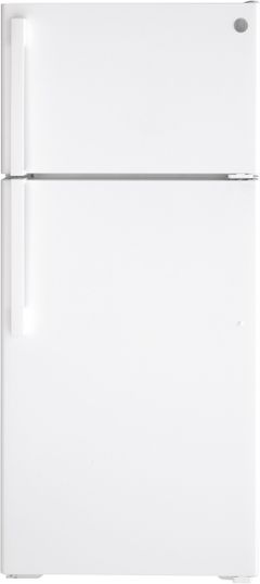 GE® 28 in. 16.6 Cu. Ft. White Top Freezer Refrigerator