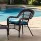 Furniture of America® Oliveri 2-Piece Blue/Brown Wicker Stacking Chair-0