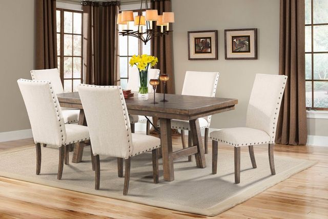Elements International Jax Cherry/Cream Upholstered Dining Side Chair-1