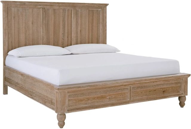 aspenhome® Cambridge Modern Khaki Queen Low Profile Panel Bed-0