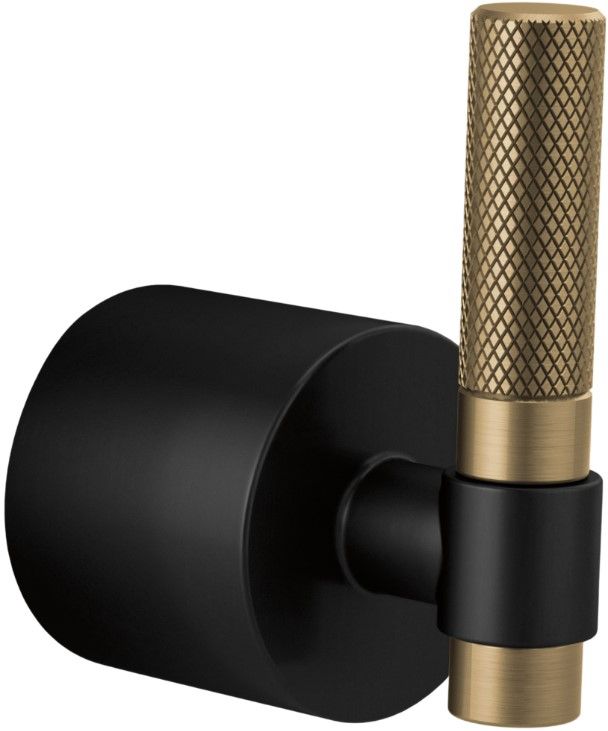 Brizo Litze® Matte Black/Brilliance® Luxe Gold® 3 And 6 Setting Diverter Trim Handle Kit - T-Lever-0