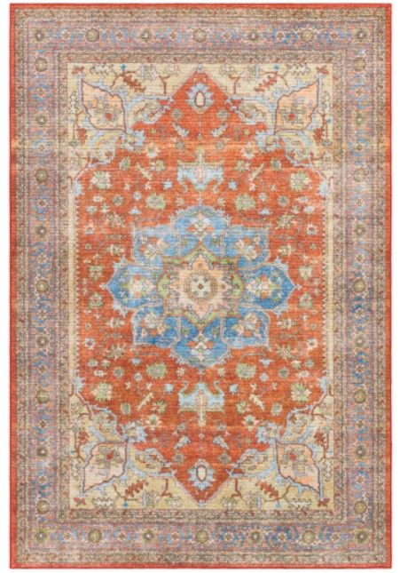 Surya Leicester Beige/Brick Red 4'x6' Area Rug-0