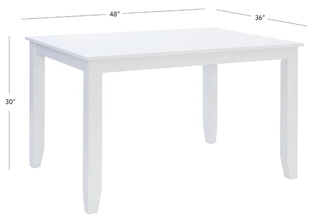 Powell® Maui White Rectangle Dining Table-2