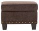 Hughes Furniture® 24825 Largo Carob Ottoman-0