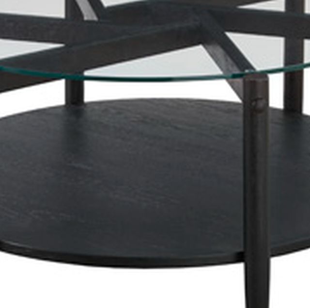 Signature Design by Ashley® Westmoro Glass Top Coffee Table with Black Base -1