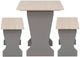 Linon Norah 3-Piece Gray/Maple Table Bench Set-3