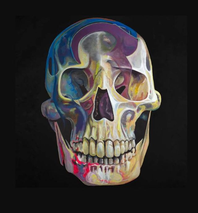 Classy Art Color My Skull  Wall Art-0