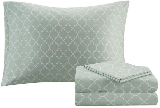 Olliix by Madison Park Essentials Merritt Grey Twin Reversible Complete Comforter and Cotton Sheet Set-4