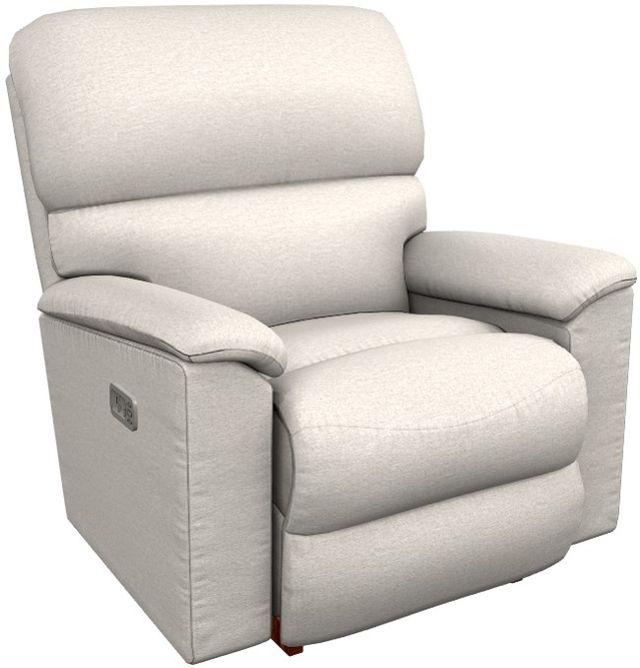 La-Z-Boy® Brooks Oyster Power Rocking Recliner with Headrest and Lumbar-0