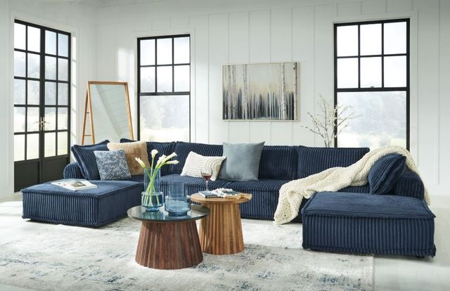 Signature Design by Ashley® Bales 6-Piece Navy U-Shape Sectional-3