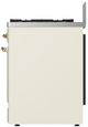 Ilve® Majestic III 30" Antique White Pro Style Dual Fuel Natural Gas Range with 5 Black Brass Burners and Brass Trim-2