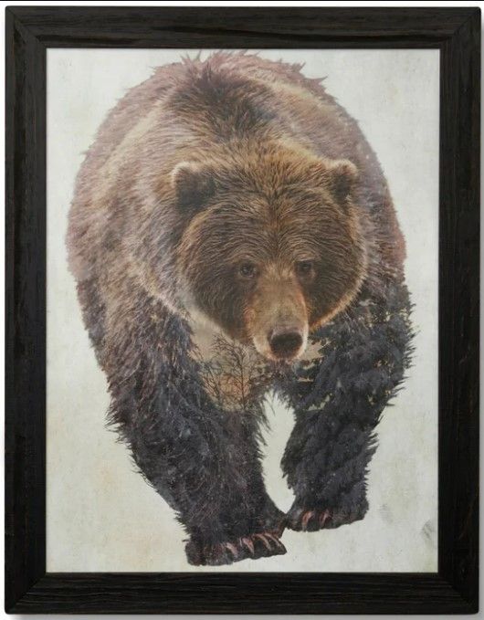 Stylecraft Brown Bear Walking Wall Art -0