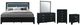 Global Furniture USA Reid 5-Piece Black Queen Bedroom Set with LED -0
