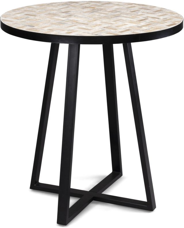 homestyles® Panama Brown Bistro Table with Black Base-0
