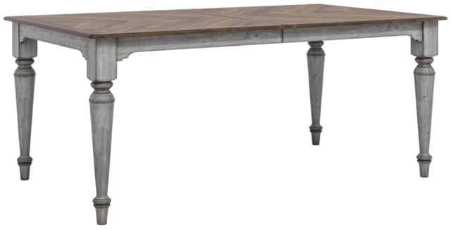 Flexsteel® Plymouth Brown Dining Table with Distressed Graywash Base-0
