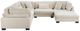 Homelegance® Traverse 6-Piece Beige Modular Sectional with Ottoman-5