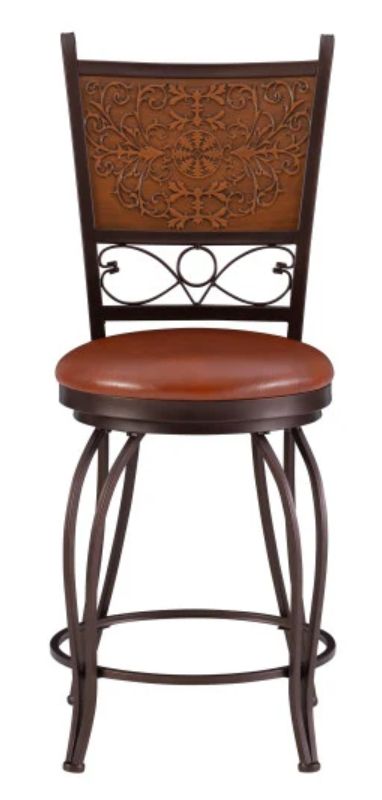 Powell® Bernet Bronze/Copper Stamped Counter Stool-1