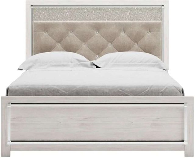 Signature Design by Ashley® Altyra White Queen Upholstered Panel Bed-1