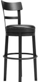 Signature Design by Ashley® Valebeck Black Tall Upholstered Swivel Bar Stool-0
