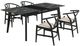 Coaster® Crestmont 5-Piece Beige/Black Dining Table Set-0