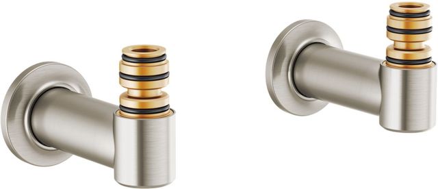 Brizo Kintsu® Brilliance® Luxe Nickel® Wall Mount Tub Filler Unions-0
