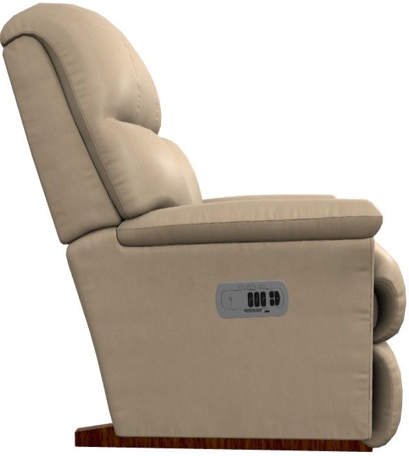 La-Z-Boy® Reed Marshmallow Leather Power Rocking Recliner with Headrest-3