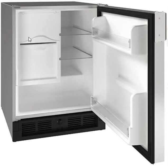 U-Line® Stainless Solid 21" Reversible Hinge Compact Refrigerator-1