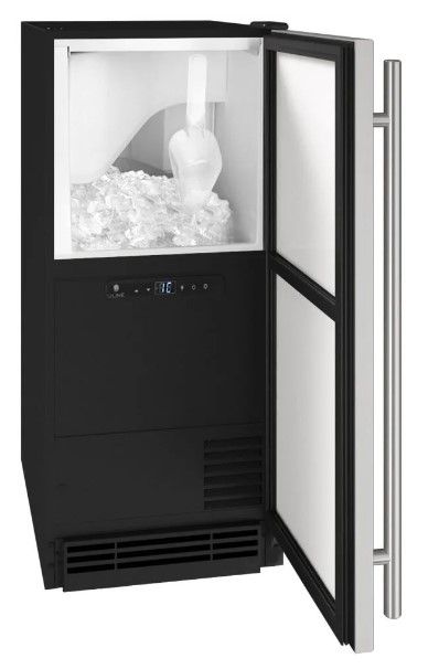 U-Line® Integrated Solid Panel Ready 15" Clear Cube Pump Ice Maker Machine-1