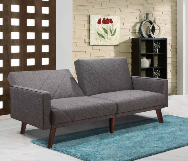 Milton Green Stars Gray Split Back Futon Sofa Bed-1