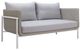 Zuo® Modern Frais Gray/White Aluminum Fabric Outdoor Loveseat-0