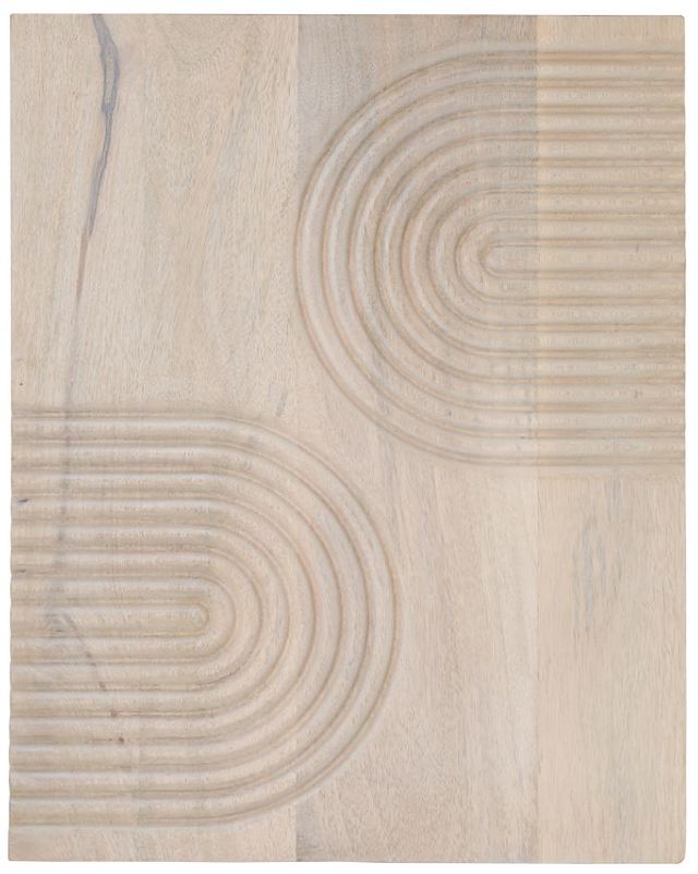 Moe's Home Collection Passages White Washed Carved Wood Wall Art-1