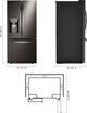 LG 33 in. 24.5 Cu. Ft. PrintProof™ Black Stainless Steel French Door Refrigerator-4