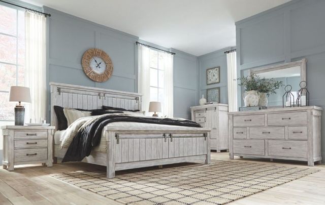 Signature Design by Ashley® Brashland 2-Piece White Queen Panel Bed Set-3