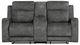Homelegance® Muncie Brownish Gray Double Manual Reclining Loveseat with Center Console-2