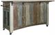 International Furniture Direct Antique Brown 3-Drawer Kitchen Island-3
