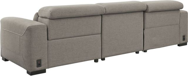 Signature Design by Ashley® Mabton 3-Piece Gray Power Reclining Left-Arm Facing Sectional and Chaise-2