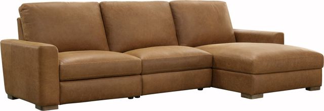 Hooker® Furniture Ready-Made Upholstery Optimus 3-Piece Kingston Cognac Power Reclining Sectional and Chaise-0